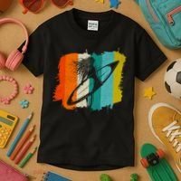 Retro Summer Surfing Gift For Girl Kids T-Shirt thumb 3
