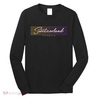 Retro Style Switzerland Long Sleeve Shirt