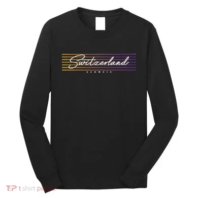 Retro Style Switzerland Long Sleeve Shirt