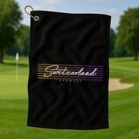 Retro Style Switzerland Golf Towel thumb 1