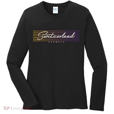 Retro Style Switzerland Women's Long Sleeve Shirt