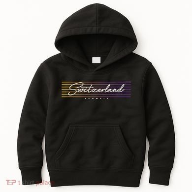 Retro Style Switzerland Kids Hoodie