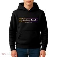 Retro Style Switzerland Kids Hoodie thumb 4