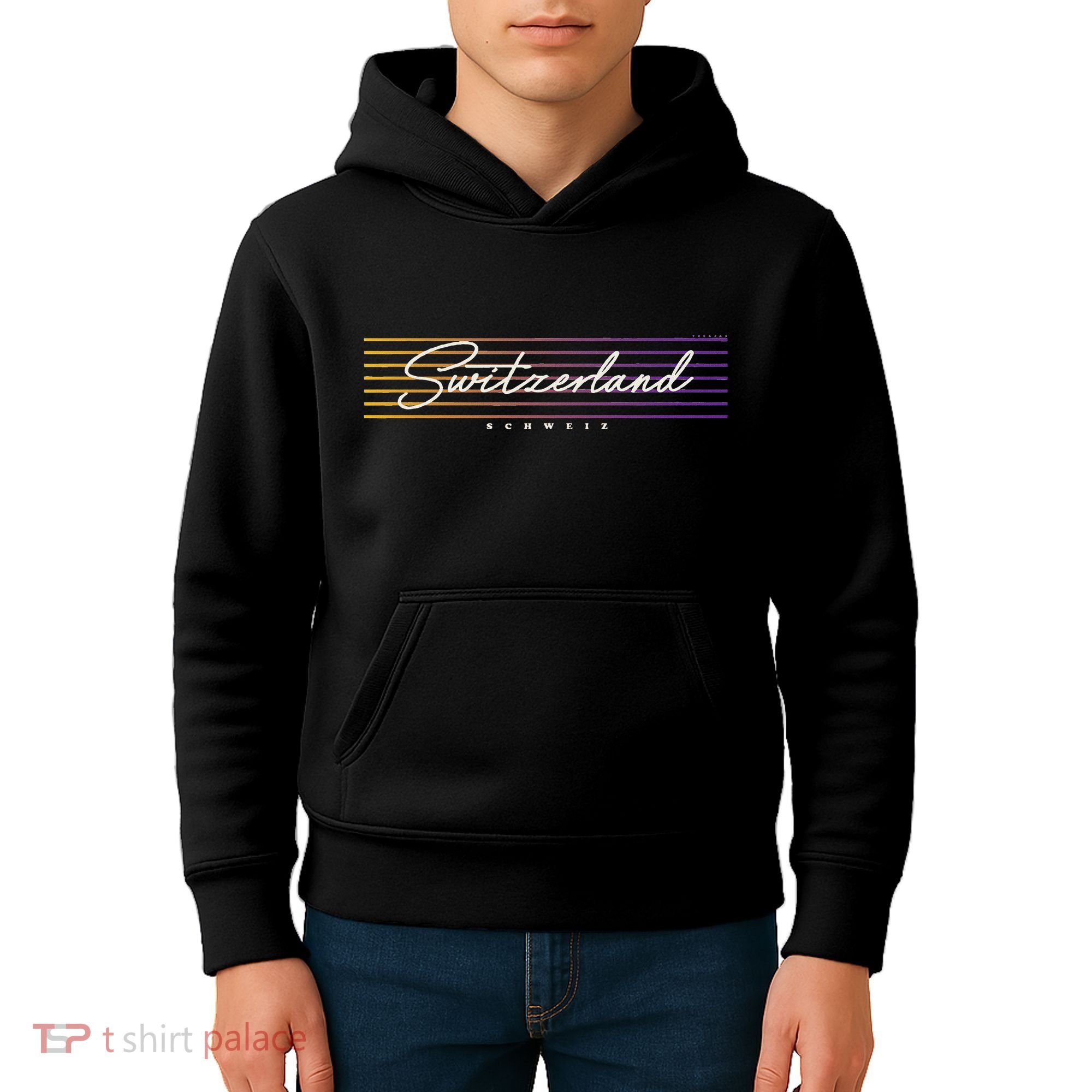 Retro Style Switzerland Kids Hoodie