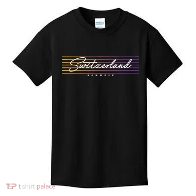 Retro Style Switzerland Kids T-Shirt