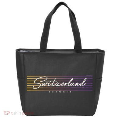 Retro Style Switzerland Tote Bag