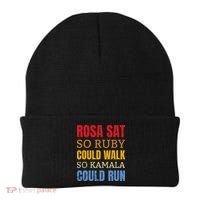 Rosa Sat So Ruby Could Walk So Kamala Black History Beanie thumb 0
