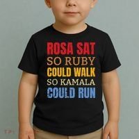 Rosa Sat So Ruby Could Walk So Kamala Black History Toddler T-Shirt thumb 2