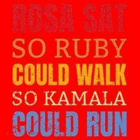 Rosa Sat So Ruby Could Walk So Kamala Black History Santa Hat thumb 1