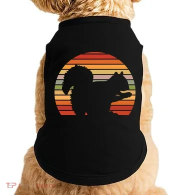 Retro Squirrel Silhouette Doggie Tank