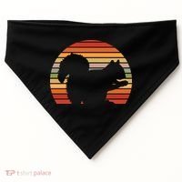 Retro Squirrel Silhouette USA-Made Doggie Bandana thumb 0
