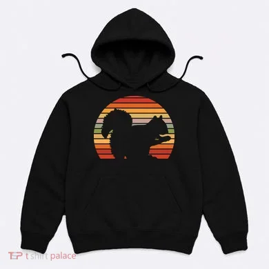 Retro Squirrel Silhouette Hoodie