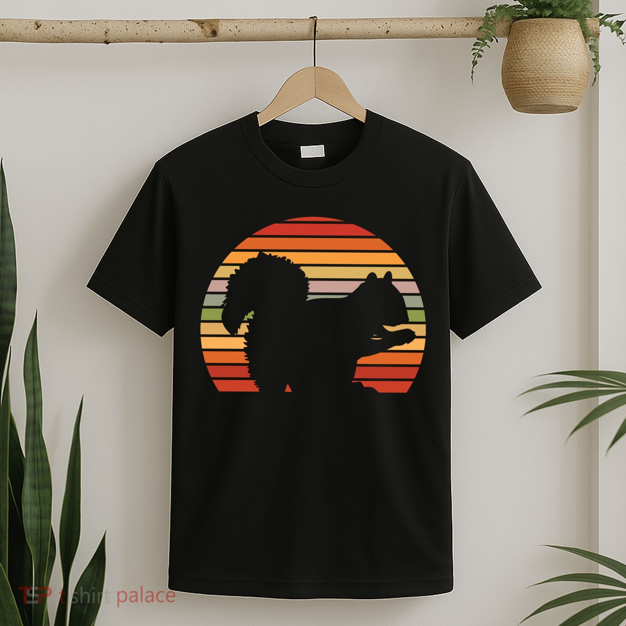 Retro Squirrel Silhouette T-Shirt