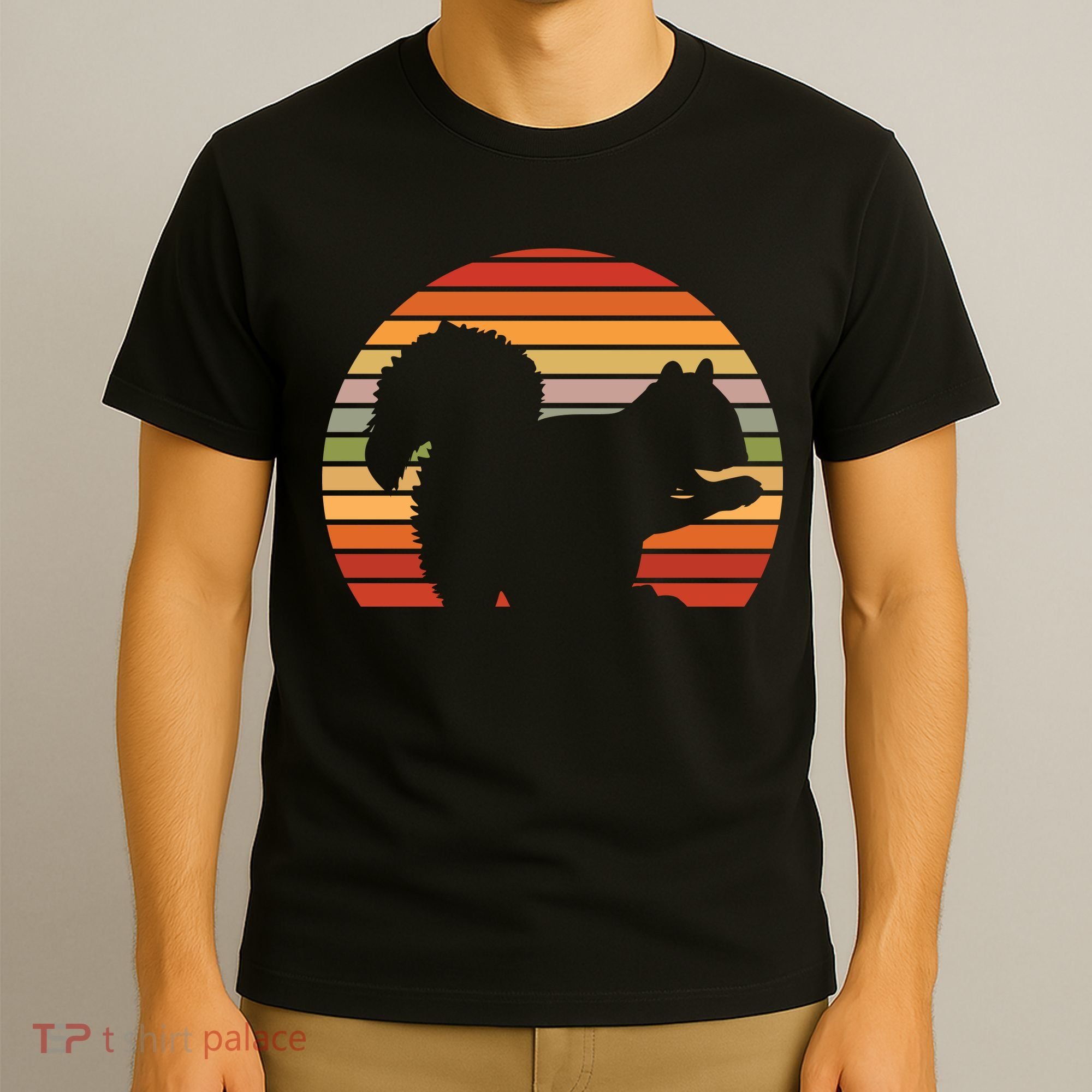 Retro Squirrel Silhouette T-Shirt