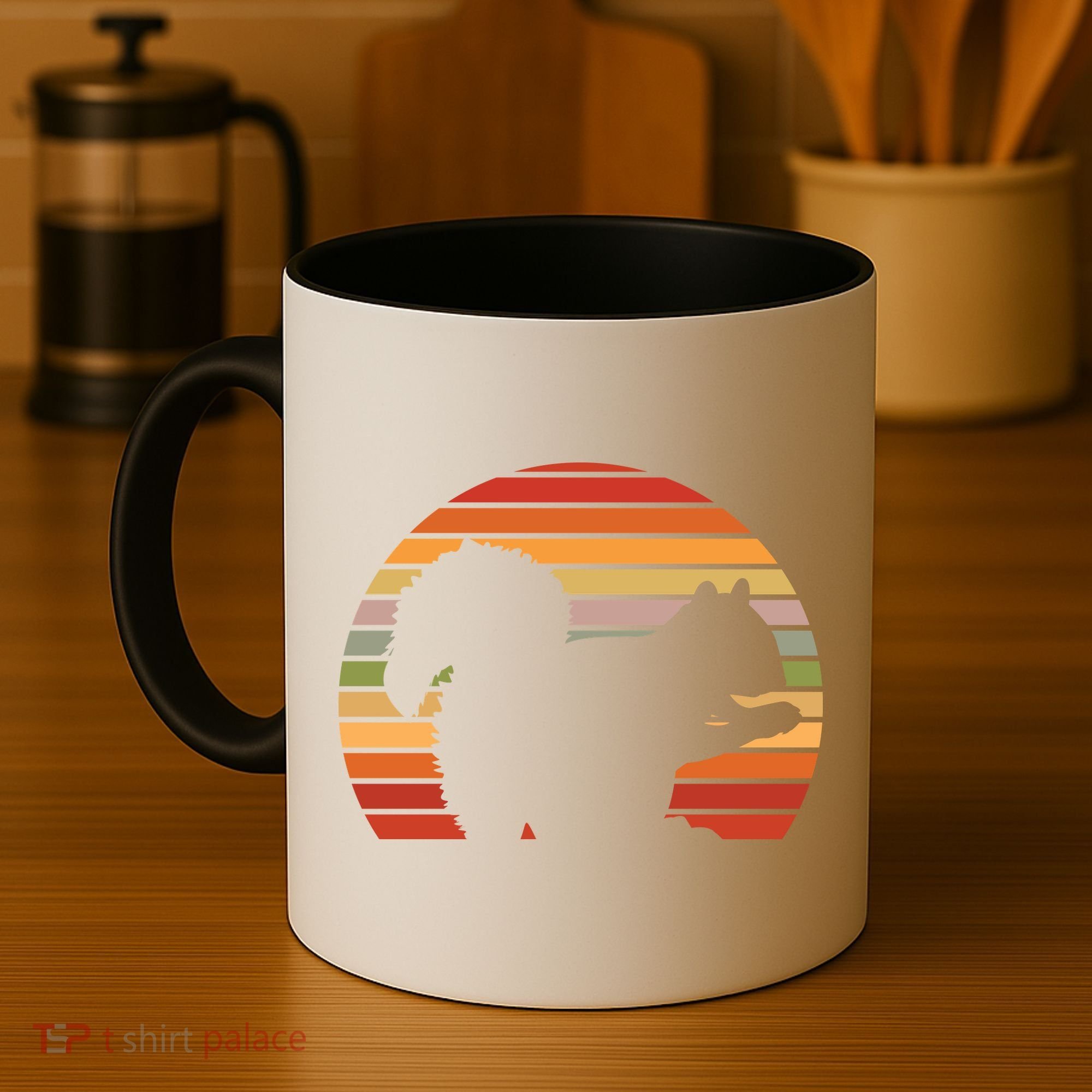 Retro Squirrel Silhouette Coffee Mug
