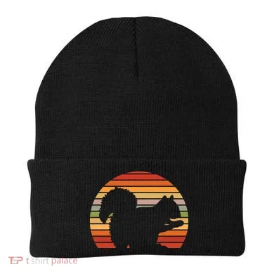 Retro Squirrel Silhouette Beanie