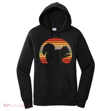 Retro Squirrel Silhouette Women's Hoodie