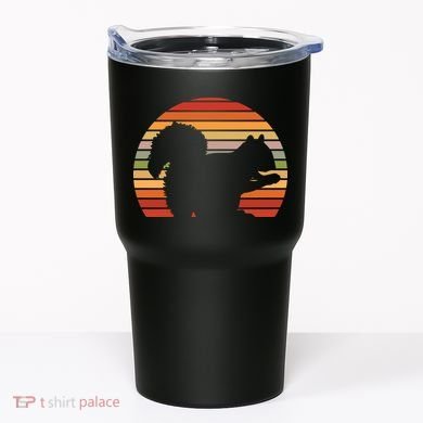 Retro Squirrel Silhouette Tumbler