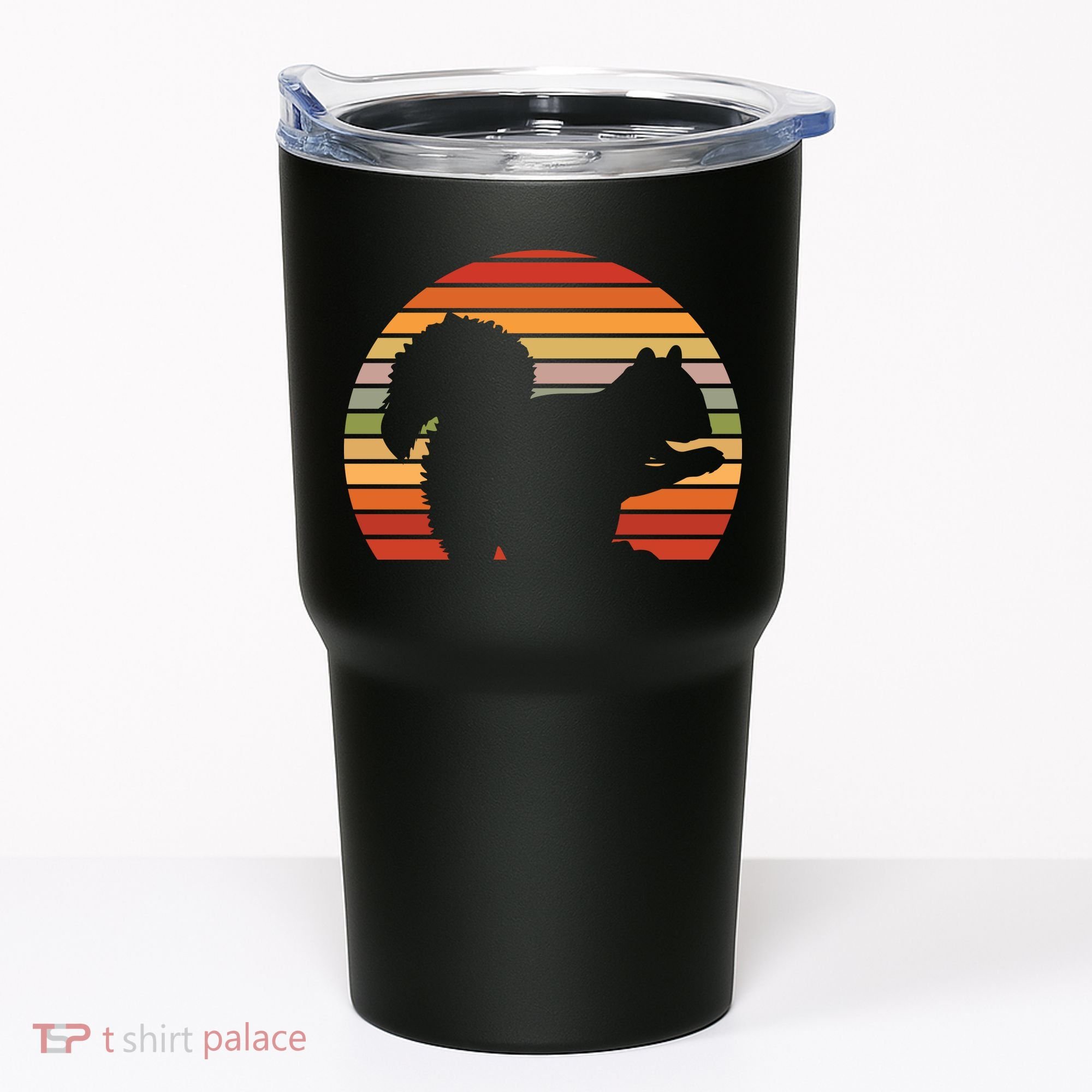Retro Squirrel Silhouette Tumbler
