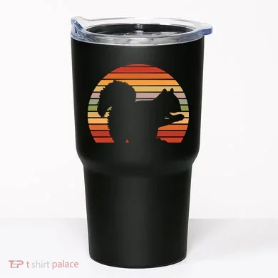 Retro Squirrel Silhouette Tumbler
