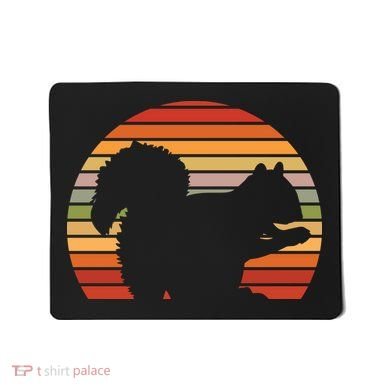 Retro Squirrel Silhouette Mousepad