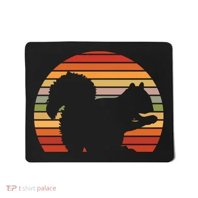 Retro Squirrel Silhouette Mousepad