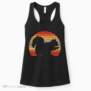Retro Squirrel Silhouette Women's Tank Top