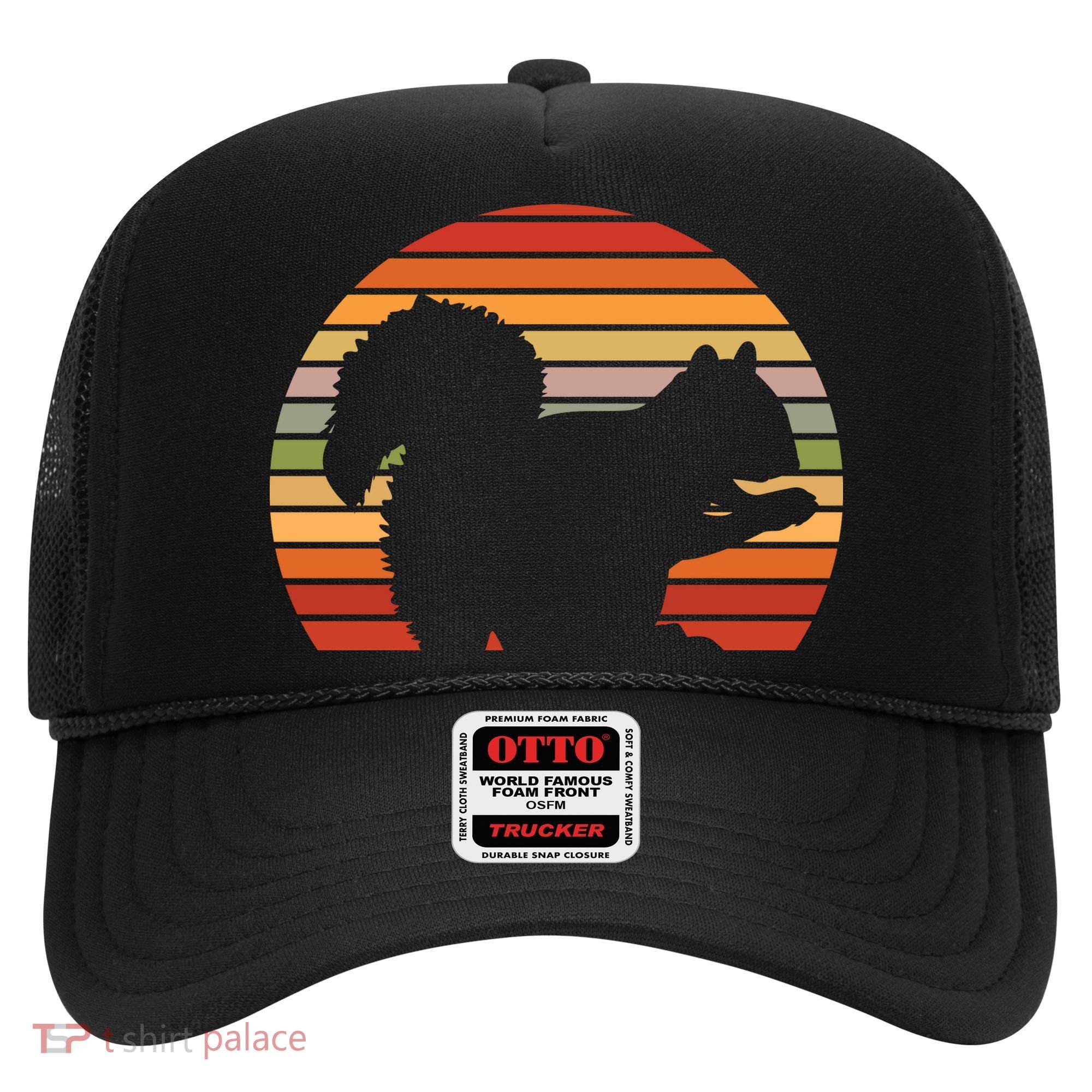 Retro Squirrel Silhouette Hat