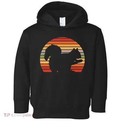 Retro Squirrel Silhouette Toddler Hoodie