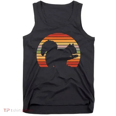 Retro Squirrel Silhouette Tank Top