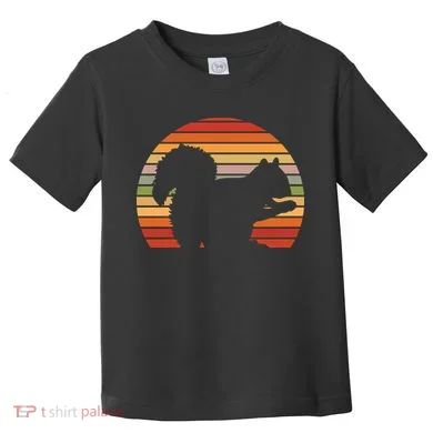 Retro Squirrel Silhouette Toddler T-Shirt