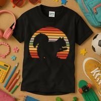 Retro Squirrel Silhouette Kids T-Shirt thumb 3