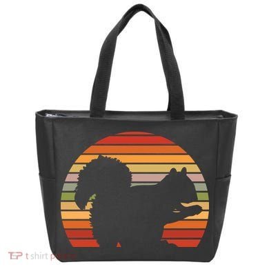 Retro Squirrel Silhouette Tote Bag