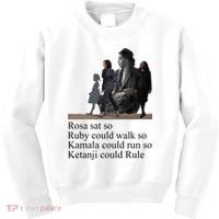 Rosa Sat So Ruby Could Walk So Kamala Could Run So Ketanji Could Rule Kids Sweatshirt thumb 0