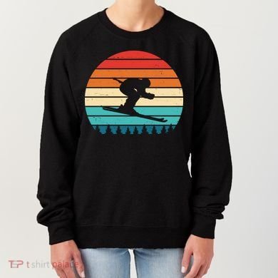 Retro Ski Sunset Vintage Sport Women's Sweatshirt