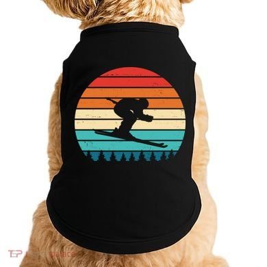 Retro Ski Sunset Vintage Sport Doggie Tank