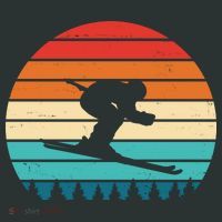 Retro Ski Sunset Vintage Sport T-Shirt thumb 7