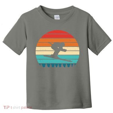 Retro Ski Sunset Vintage Sport Toddler T-Shirt