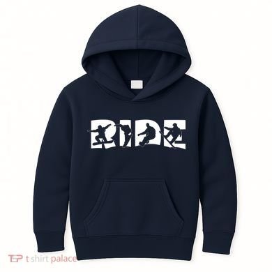 RIDE Snowboard Snowboarding Gift, Snowboarding Kids Hoodie