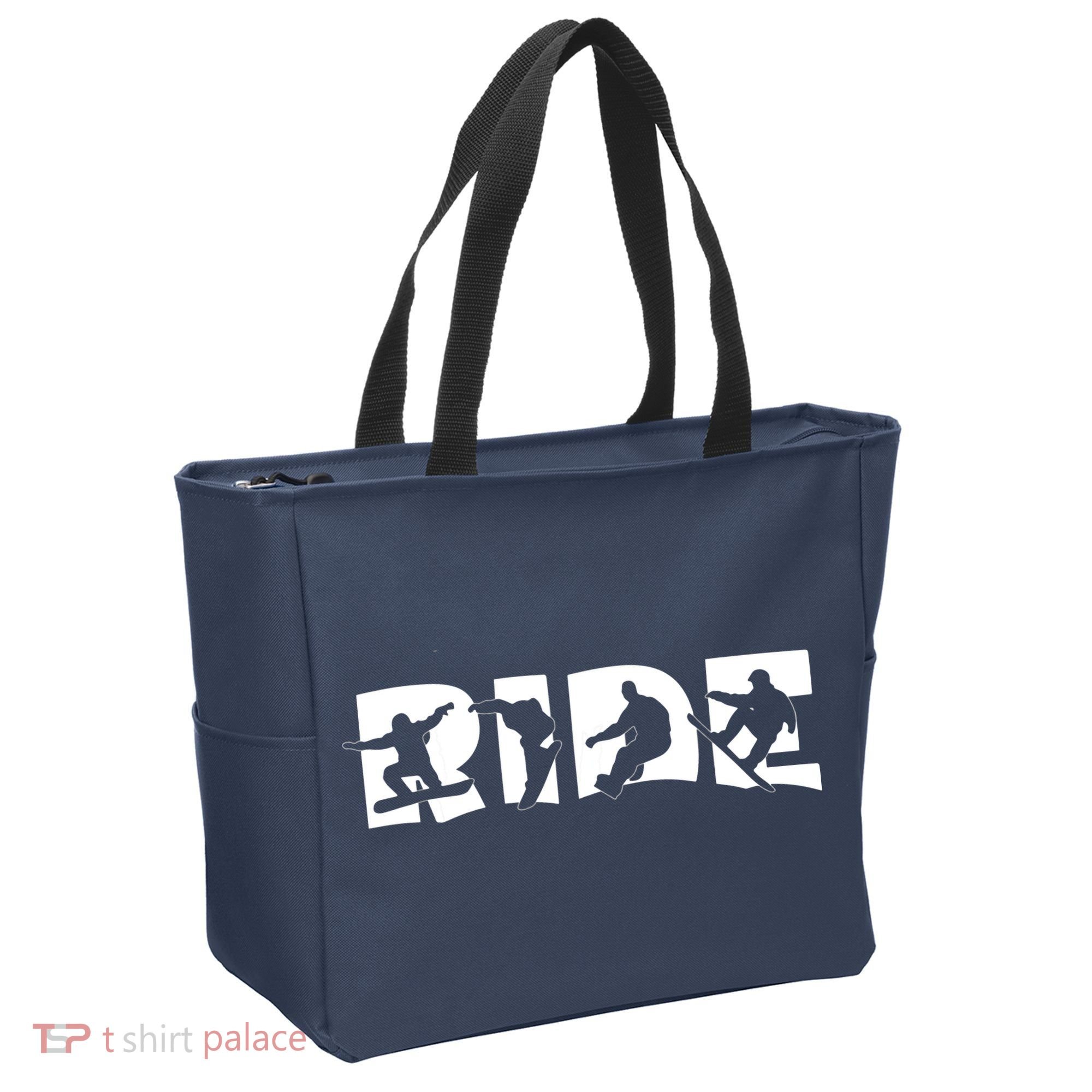 RIDE Snowboard Snowboarding Gift, Snowboarding Tote Bag