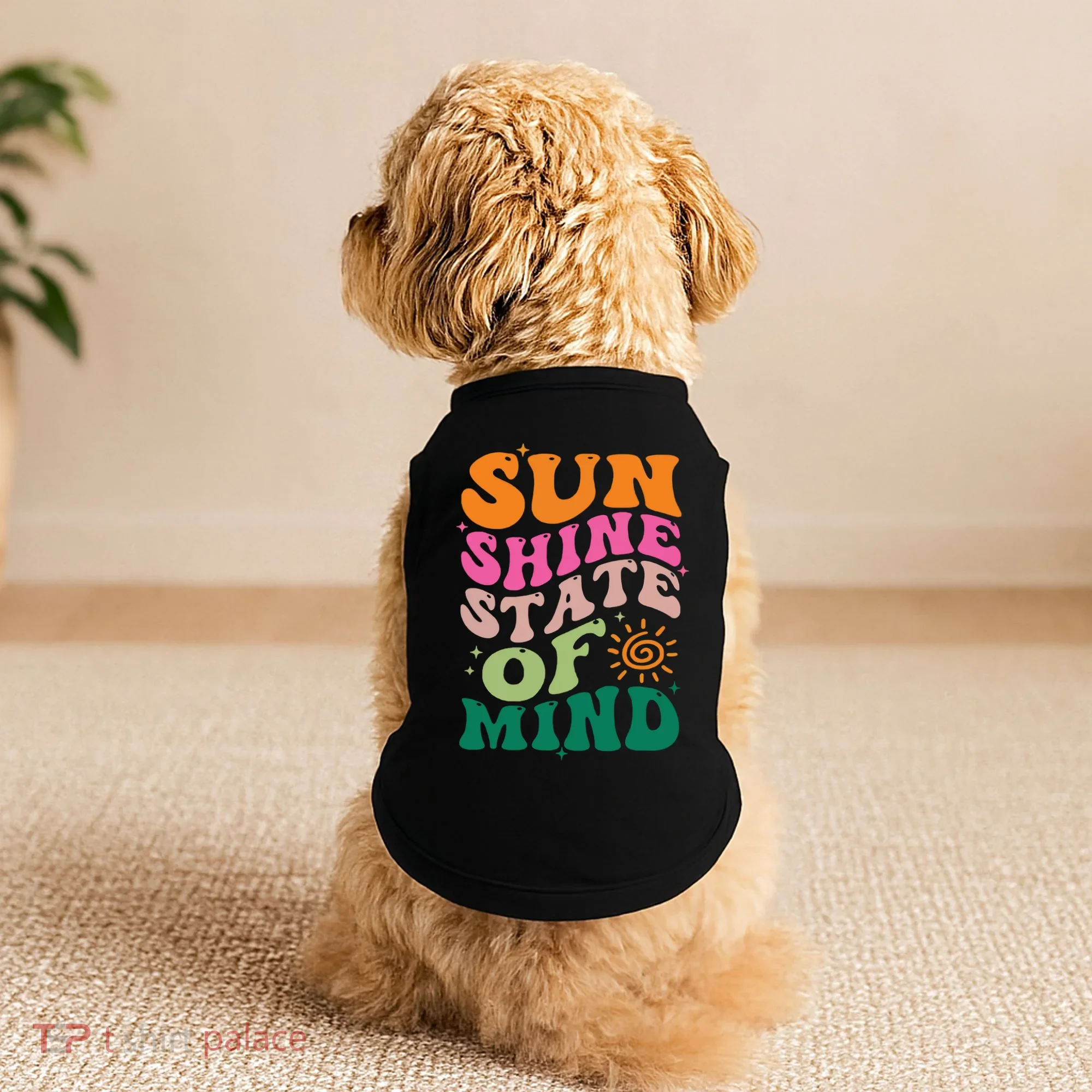 Retro Sun Shine On My Mind Vacation Doggie Tank