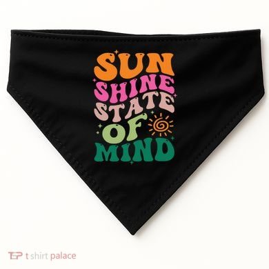 Retro Sun Shine On My Mind Vacation USA-Made Doggie Bandana