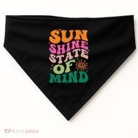 Retro Sun Shine On My Mind Vacation USA-Made Doggie Bandana thumb 0