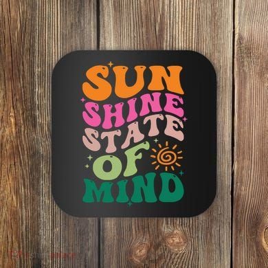 Retro Sun Shine On My Mind Vacation Coaster