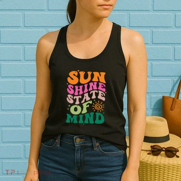 Retro Sun Shine On My Mind Vacation Women's Tank Top