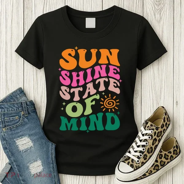 Retro Sun Shine On My Mind Vacation Women's T-Shirt