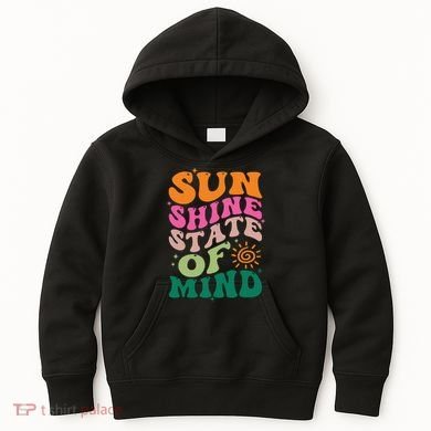 Retro Sun Shine On My Mind Vacation Kids Hoodie