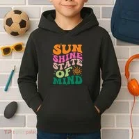 Retro Sun Shine On My Mind Vacation Kids Hoodie thumb 2