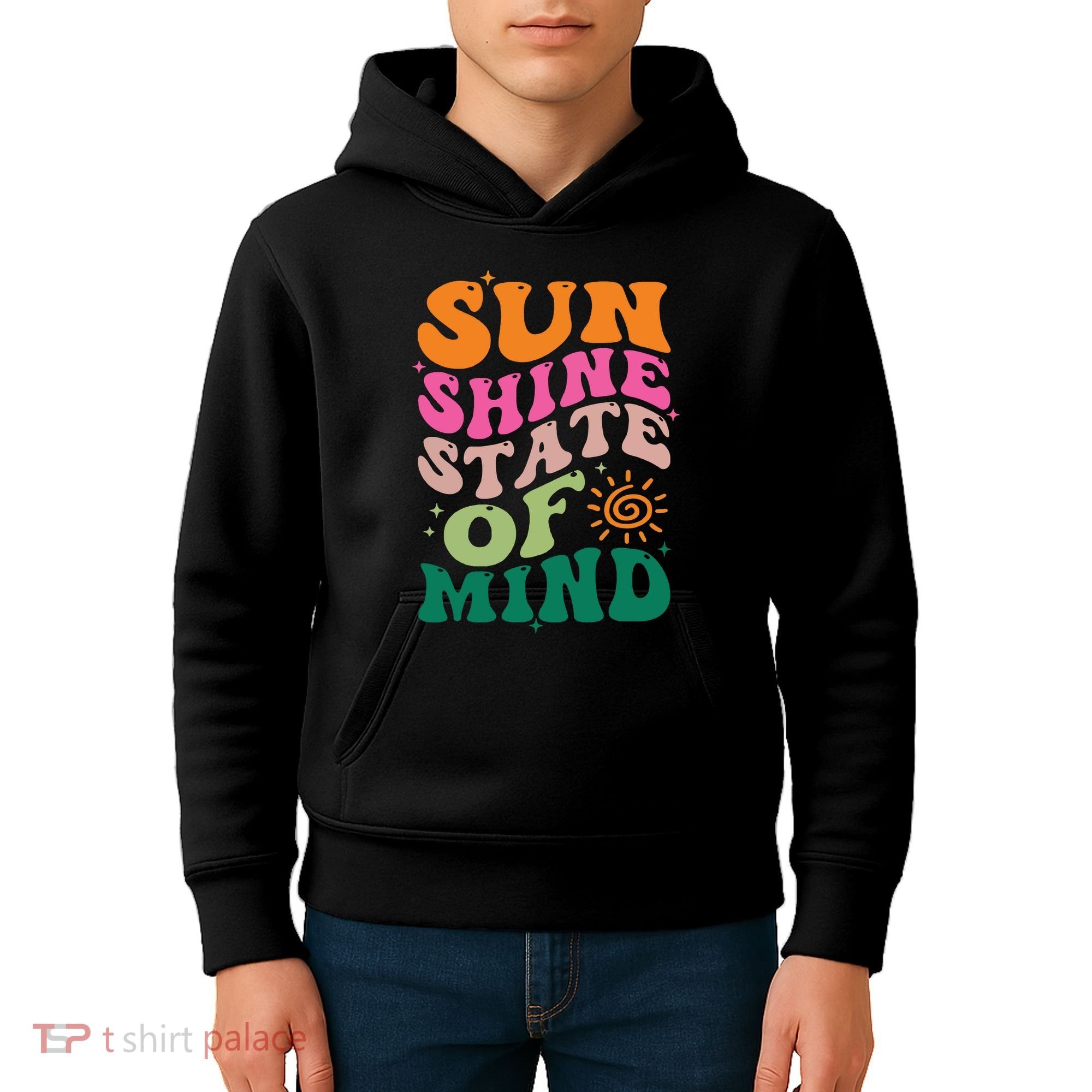 Retro Sun Shine On My Mind Vacation Kids Hoodie