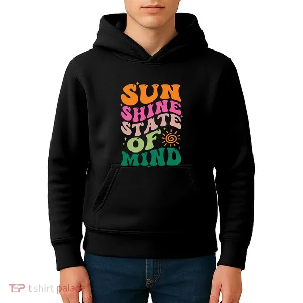 Retro Sun Shine On My Mind Vacation Kids Hoodie
